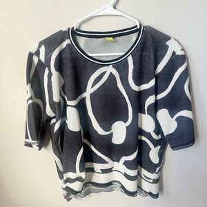 FARM RIO Stylish Black and White Women's Top